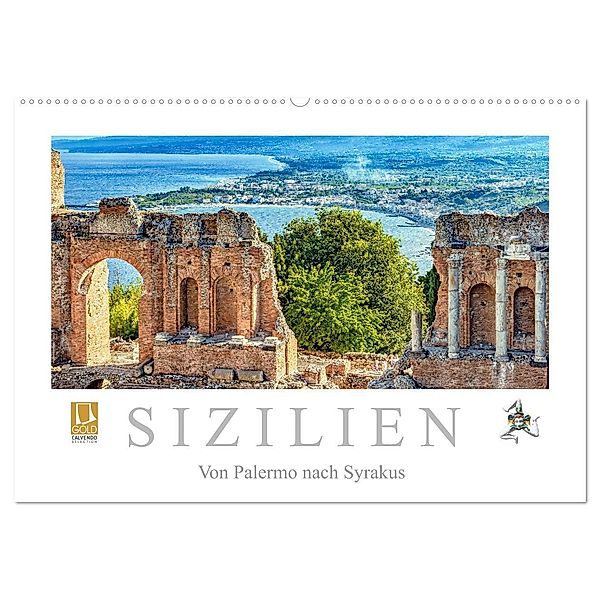 Sizilien - Von Palermo nach Syrakus (Wandkalender 2025 DIN A2 quer), CALVENDO Monatskalender, Calvendo, Dieter Meyer