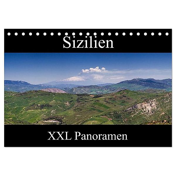 Sizilien - XXL Panoramen (Tischkalender 2024 DIN A5 quer), CALVENDO Monatskalender, Juergen Schonnop