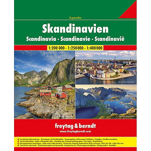 Skandinavien Superatlas, Autoatlas 1:200.000 - 1:400.000
