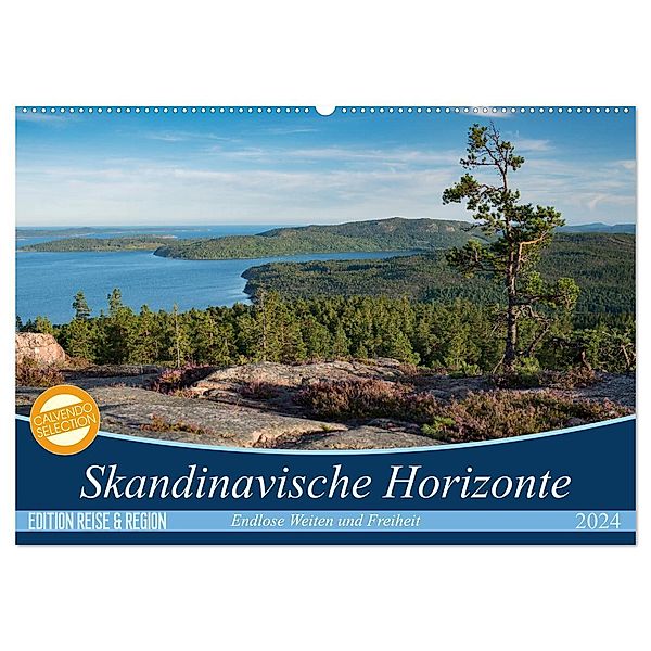 Skandinavische Horizonte (Wandkalender 2024 DIN A2 quer), CALVENDO Monatskalender, Michael Jörrn