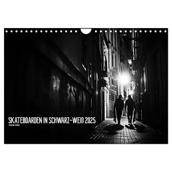 Skateboarden in Schwarz-Weiß (Wandkalender 2025 DIN A4 quer), CALVENDO Monatskalender, Calvendo, Daniel Wagner