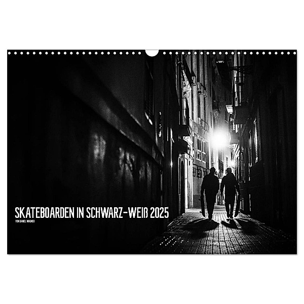Skateboarden in Schwarz-Weiß (Wandkalender 2025 DIN A3 quer), CALVENDO Monatskalender, Calvendo, Daniel Wagner