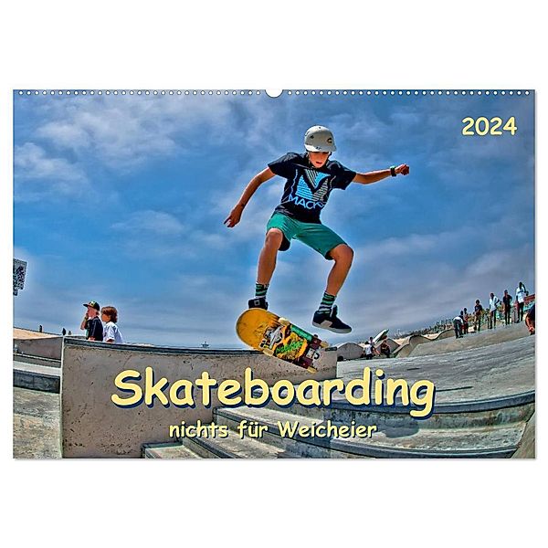 Skateboarding - nichts für Weicheier (Wandkalender 2024 DIN A2 quer), CALVENDO Monatskalender, Peter Roder