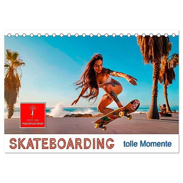 Skateboarding - tolle Momente (Tischkalender 2025 DIN A5 quer), CALVENDO Monatskalender, Calvendo, Peter Roder