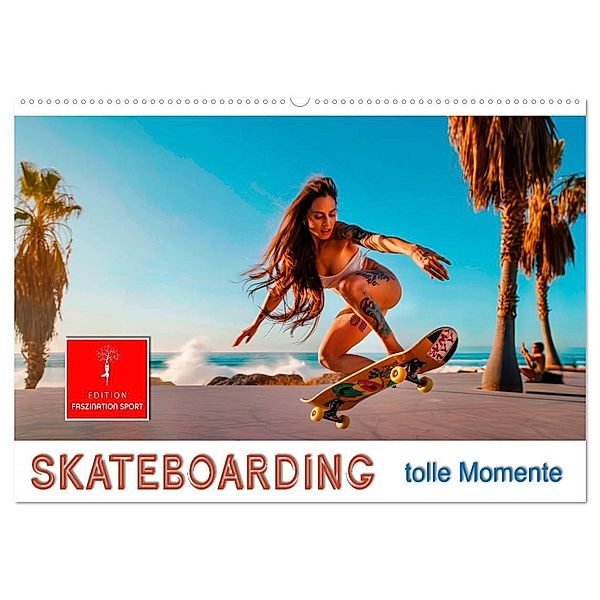 Skateboarding - tolle Momente (Wandkalender 2025 DIN A2 quer), CALVENDO Monatskalender, Calvendo, Peter Roder