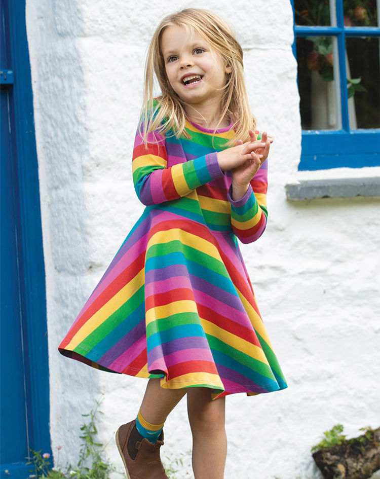 Skater-Kleid SOFIA – RAINBOW STRIPE in bunt kaufen