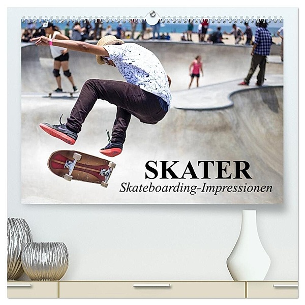 Skater. Skateboarding-Impressionen (hochwertiger Premium Wandkalender 2024 DIN A2 quer), Kunstdruck in Hochglanz, Elisabeth Stanzer
