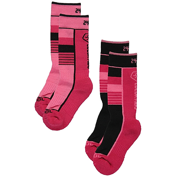 Color Kids Ski-Socken WINTER mit Wolle 2er-Pack in sugar pink