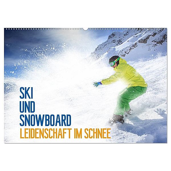 Ski und Snowboard - Leidenschaft im Schnee (Wandkalender 2024 DIN A2 quer), CALVENDO Monatskalender, Val Thoermer