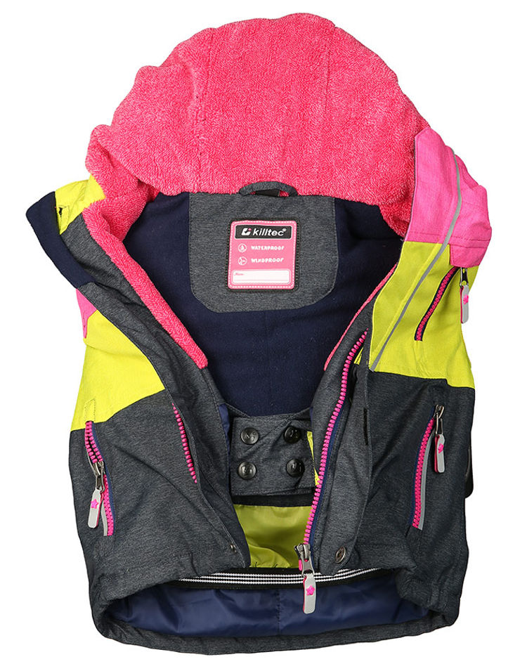 Skijacke VIEWY MNS in neon pink gelb kaufen | tausendkind.ch