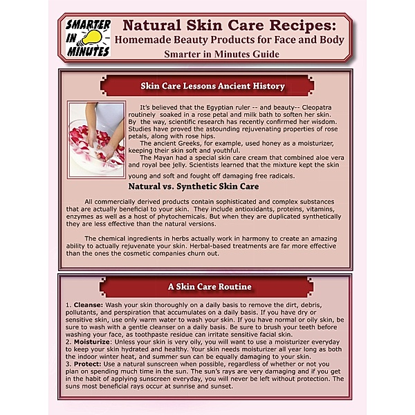 Skin CareNatural Homemade Skin Care Recipes / Speedy Publishing Books, Anne V. Parsons