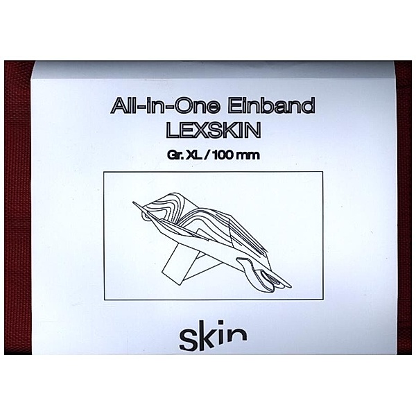SKIN Einband LEXSKIN Gr. XL (Habersack) rubin-rot, SKIN von Barth & Bauer E. K.