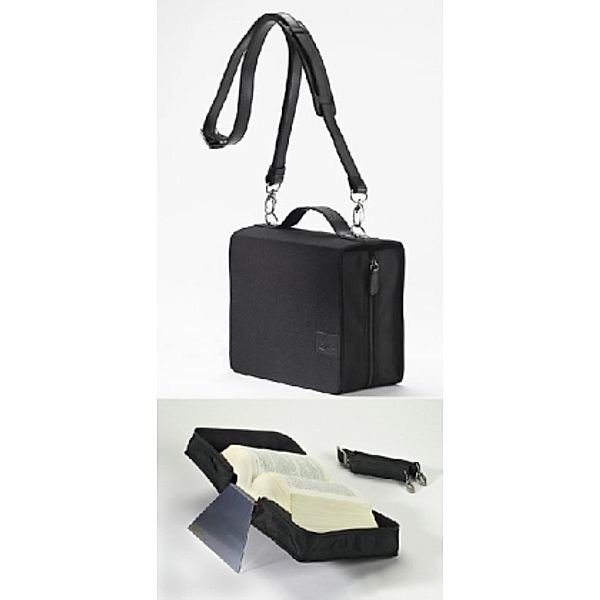 SKIN Tasche BASIC 2.0 Gr. L (Sartorius) onyx-schwarz / mit Tragegurt & Buchstütze