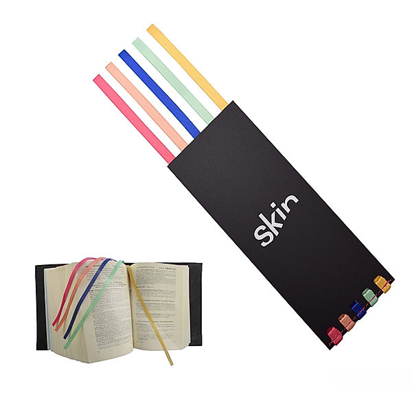 SkinMark Lesezeichen Gr. M mit 5 Stoffmarkern für Loseblattwerke mit Buchrückenbreite von 72 mm, SKIN (TM) von Barth & Bauer E. K.