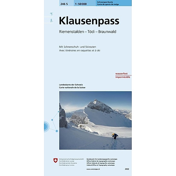 Skitourenkarten 1:50 000 / 246S Klausenpass Schneesportkarte