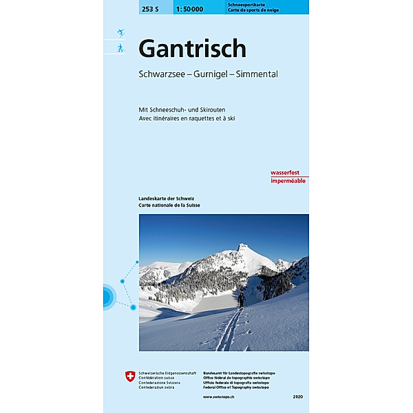 Skitourenkarten 1:50 000 / 253S Gantrisch Schneesportkarte, Bundesamt für Landestopografie swisstopo