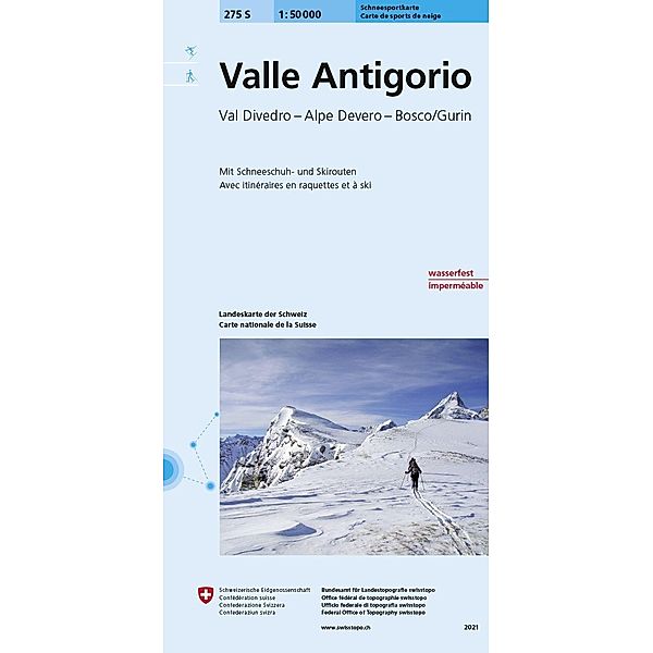 Skitourenkarten 1:50 000 / 275S Valle Antigorio Schneesportkarte