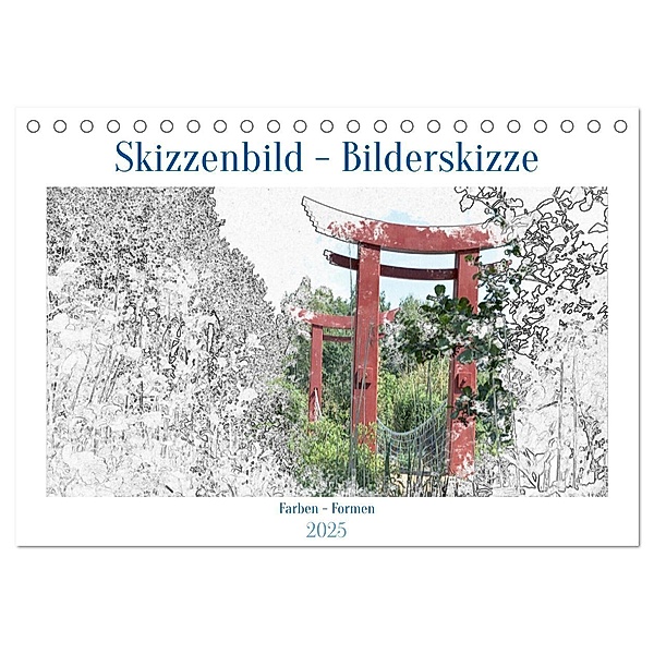 Skizzenbilder - Bilderskizzen (Tischkalender 2025 DIN A5 quer), CALVENDO Monatskalender, Calvendo, Frank Uffmann