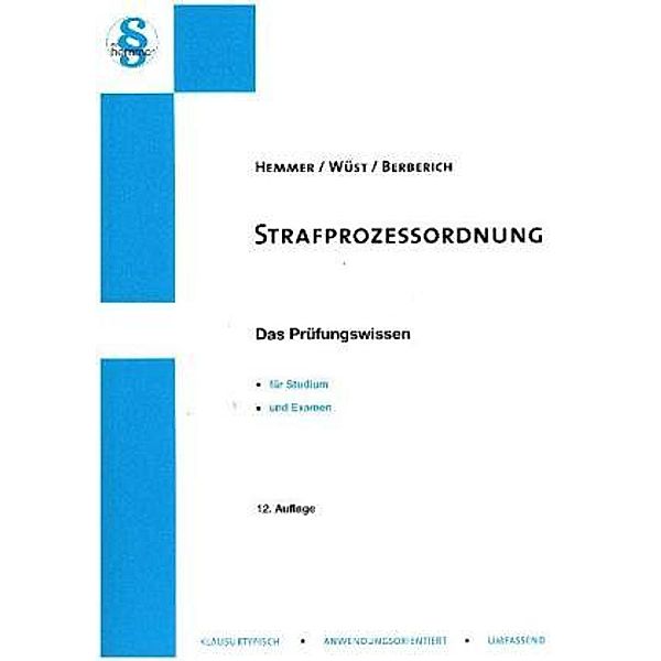 Skript Strafprozessordnung, Karl-Edmund Hemmer, Achim Wüst, Bernd Berberich