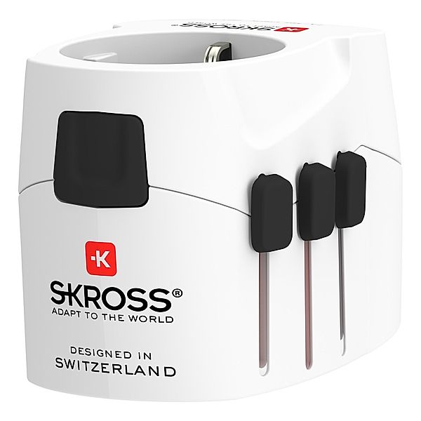 SKROSS Reisestecker PRO Light USB, Weiss