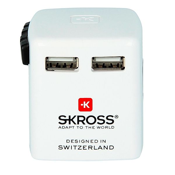 SKROSS Reisestecker World USB Charger (2.4A), Weiß