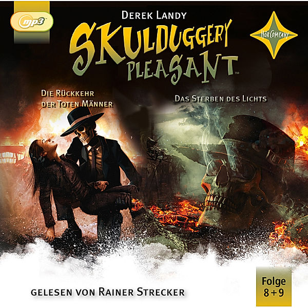 Skulduggery Pleasant - Die Rückkehr der Toten Männer + Das Sterben des Lichts,4 Audio-CD, MP3, Derek Landy