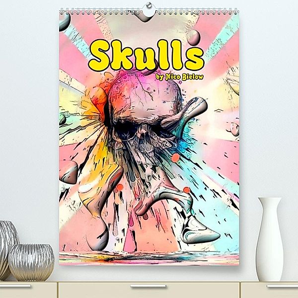 Skulls by Nico Bielow (Premium, hochwertiger DIN A2 Wandkalender 2023, Kunstdruck in Hochglanz), Nico Bielow