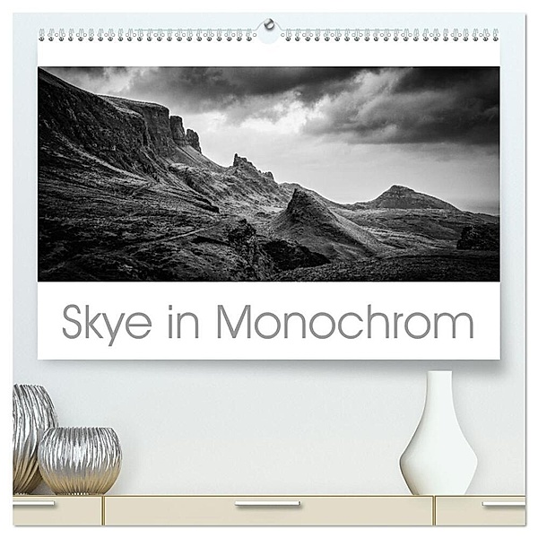 Skye in Monochrom (hochwertiger Premium Wandkalender 2024 DIN A2 quer), Kunstdruck in Hochglanz, Michiel Mulder / Corsa Media