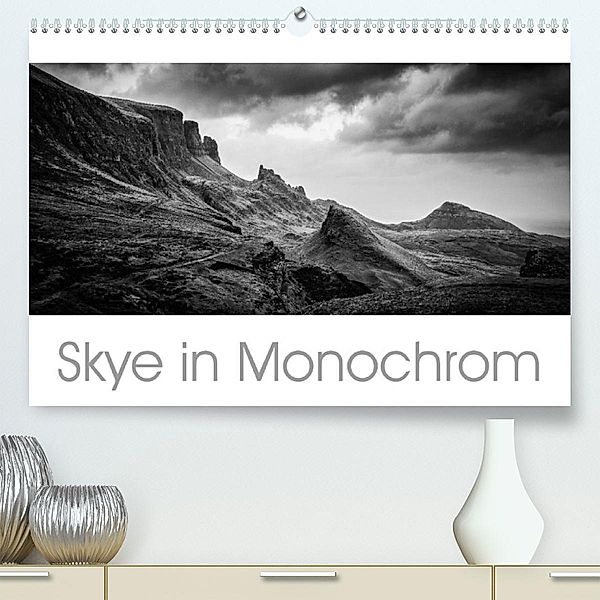 Skye in Monochrom (Premium, hochwertiger DIN A2 Wandkalender 2023, Kunstdruck in Hochglanz), Michiel Mulder / Corsa Media