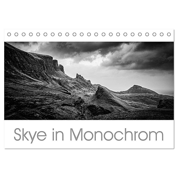 Skye in Monochrom (Tischkalender 2024 DIN A5 quer), CALVENDO Monatskalender, Michiel Mulder / Corsa Media