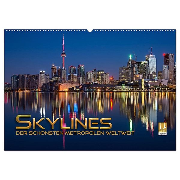 Skylines der schönsten Metropolen weltweit (Wandkalender 2024 DIN A2 quer), CALVENDO Monatskalender, Renate Utz