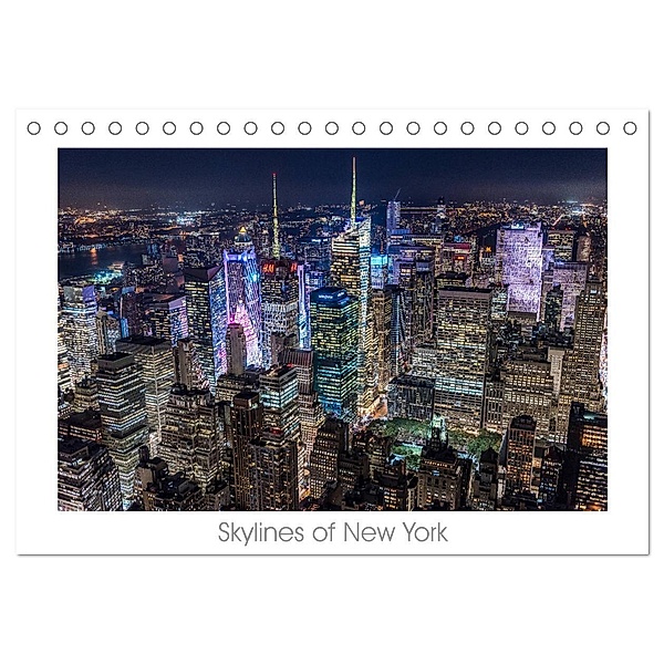 Skylines of New York (Tischkalender 2025 DIN A5 quer), CALVENDO Monatskalender, Calvendo, Stefan Schröder / ST-Fotografie