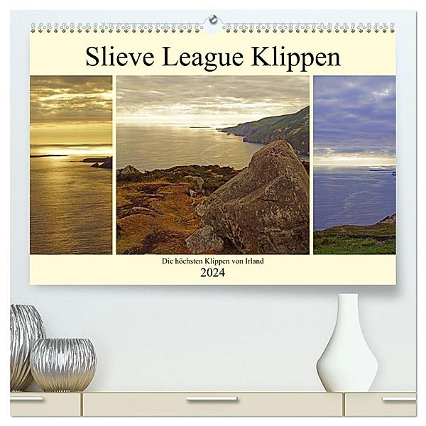 Slieve League Klippen die höchsten Klippen von Irland (hochwertiger Premium Wandkalender 2024 DIN A2 quer), Kunstdruck in Hochglanz, Babett Paul - Babett's Bildergalerie