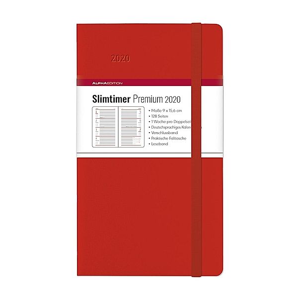 Slimtimer Premium Red 2020, ALPHA EDITION
