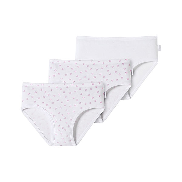 Schiesser Slip FINE DOTTY 3er-Pack in weiß/rosa