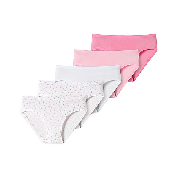 Schiesser Slip FINE DOTTY 5er-Pack in weiss/rosa