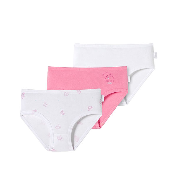 Schiesser Slip FINE SWEETY 3er-Pack in weiß/pink