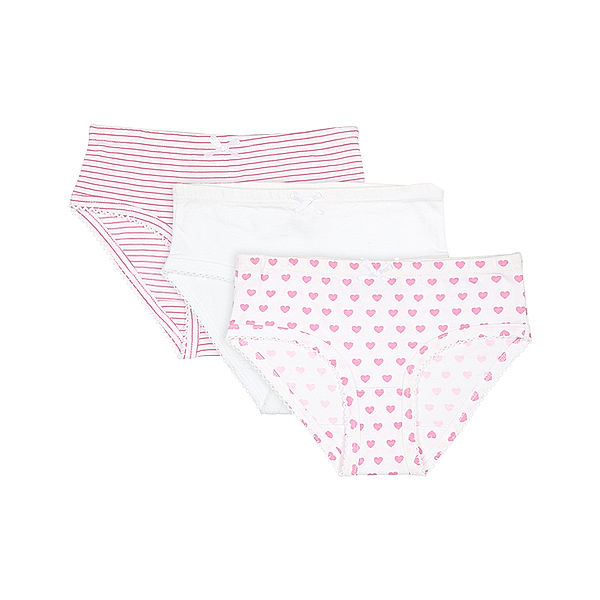 zoolaboo Slip GIRLY 3er-Pack in weiß/pink