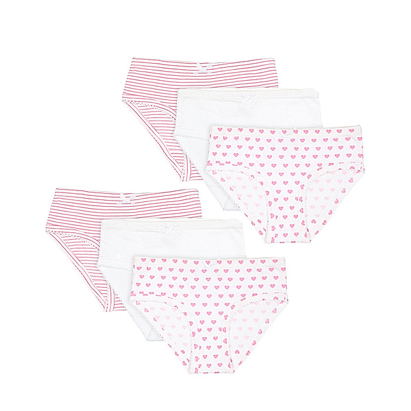 zoolaboo Slip GIRLY 6er-Pack in weiß/pink