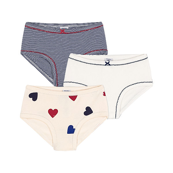 Petit Bateau Slip HEARTS 3er Pack in bunt