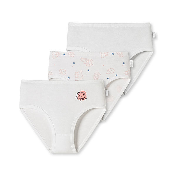 SCHIESSER Slip HEDGEHOG LOVE 3er-Pack in weiß/rosa