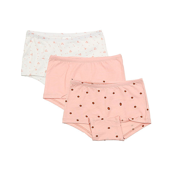 Schiesser Slip NATURAL LOVE – DOTS 3er Pack in weiß/rosa