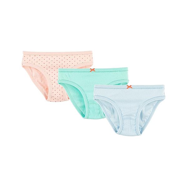 Petit Bateau Slip PUNKTE 3er Pack in rosa/hellblau