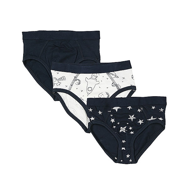 Jacky Slip SPACE & STARS 3er-Pack in weiss/marine