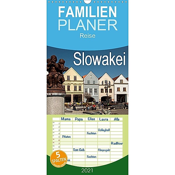 Slowakei - Familienplaner hoch (Wandkalender 2021 , 21 cm x 45 cm, hoch), Christian Hallweger