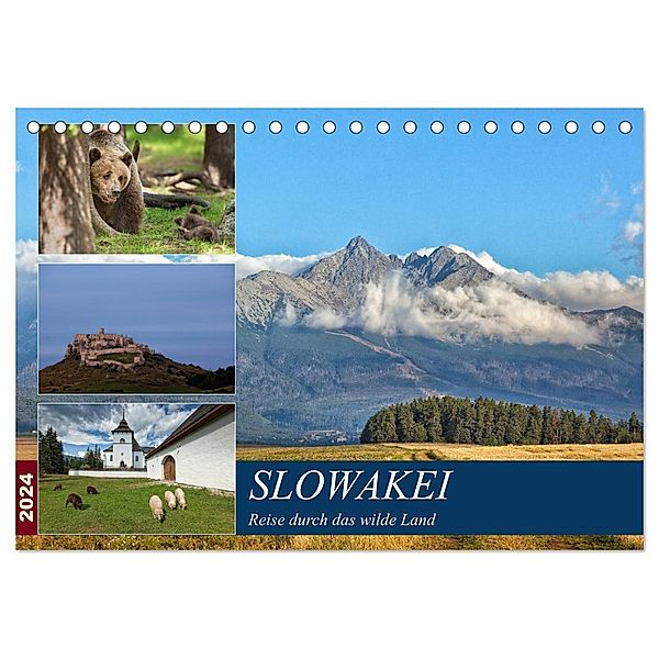 Slowakei - Reise durch das wilde Land (Tischkalender 2024 DIN A5 quer), CALVENDO Monatskalender, Johann Schörkhuber