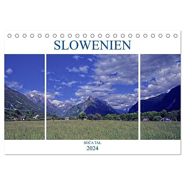 Slowenien - Soca Tal (Tischkalender 2024 DIN A5 quer), CALVENDO Monatskalender, Alfred Hadler