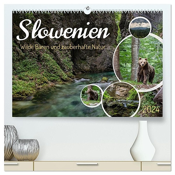 Slowenien - Wilde Bären und zauberhafte Natur (hochwertiger Premium Wandkalender 2024 DIN A2 quer), Kunstdruck in Hochglanz, Robin Müller
