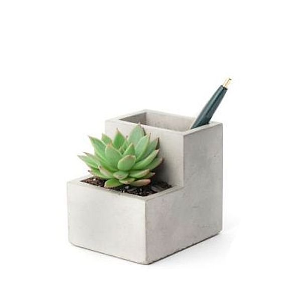 Small Concrete Desktop Planter