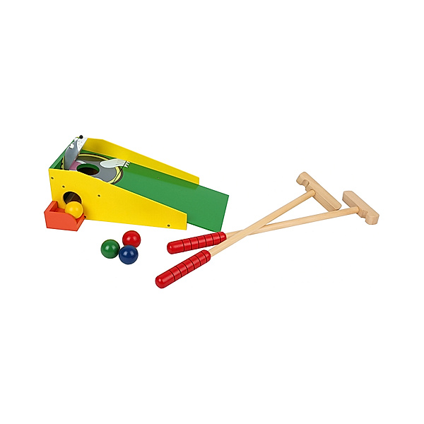 small foot® small foot® Garten-Spielzeug Minigolf - Maulwurf aus Holz, 6-teilig